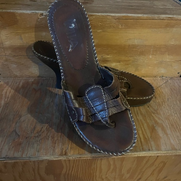 MIA Y2K Dark Brown Leather Heels - Picture 3 of 5